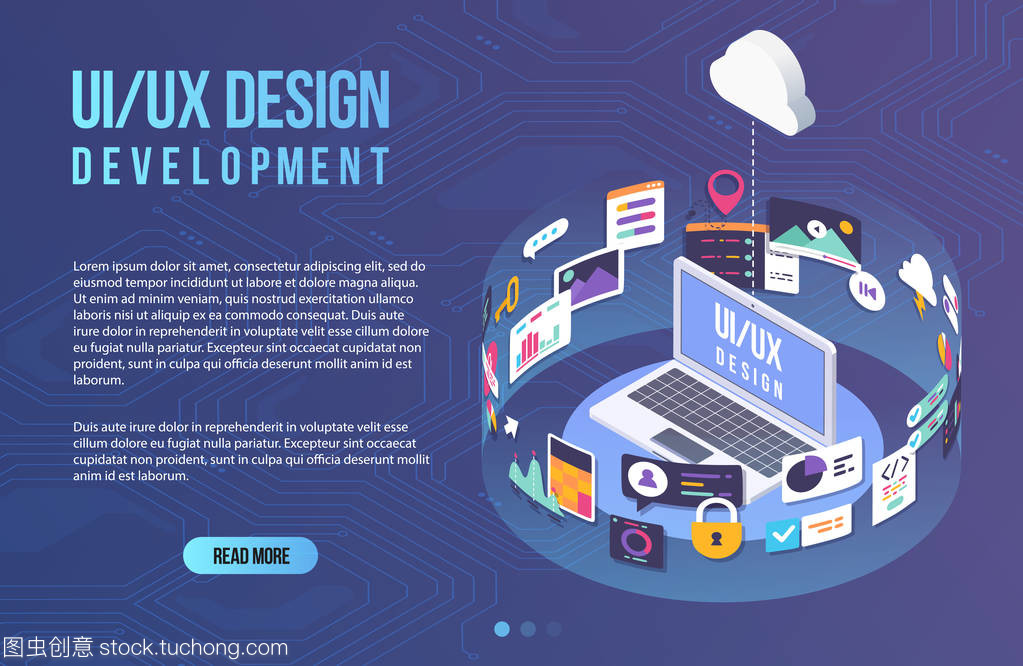 笔记本电脑接口开发与设计模板 从平面到交互的数字化进程